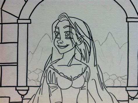 Rapunzel In The Tower Outline By Sampson1721 On Deviantart