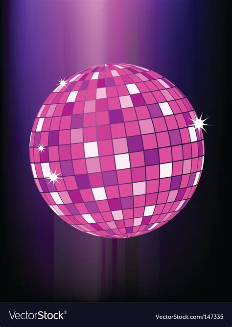 Disco Ball Party Poster Template Royalty Free Vector Image