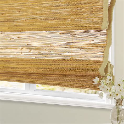 Housca Blackout Cordless Bamboo Roman Shades Custom Window Shades With