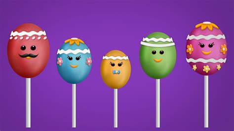 The finger family easter egg cake pops family nursery rhyme easter ...