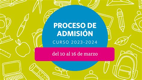 Proceso de admisión Educación Infantil y Primaria Curso 23 24