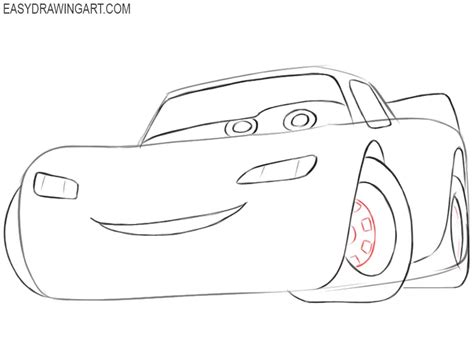 How To Draw Lightning McQueen Easy Drawing Art