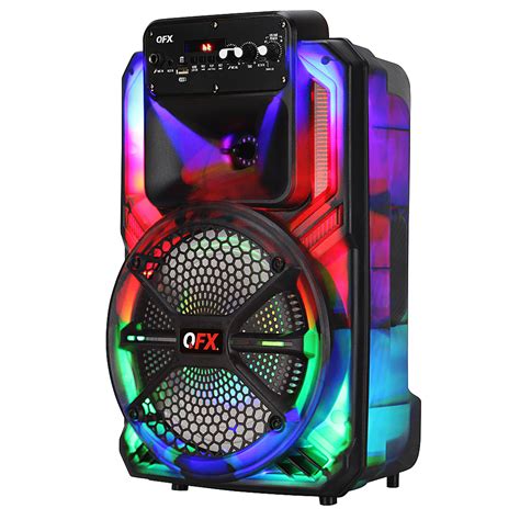 Best Buy Qfx Rechargeable Bluetooth Portable Speaker With Liquid Motion Party Lights Black Pbx 801