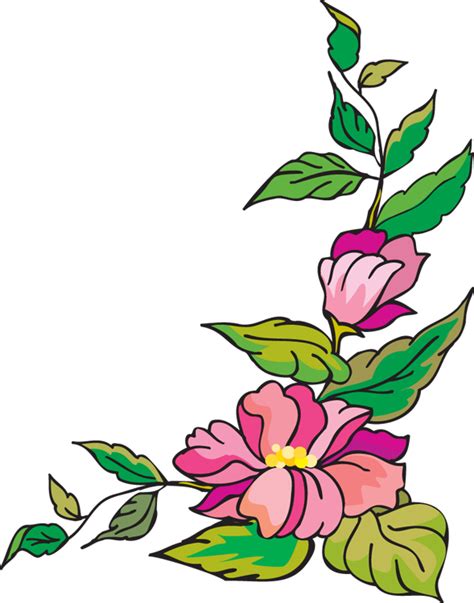 Flower Border Clip art - Flower Page Borders png download - 589*750 ...