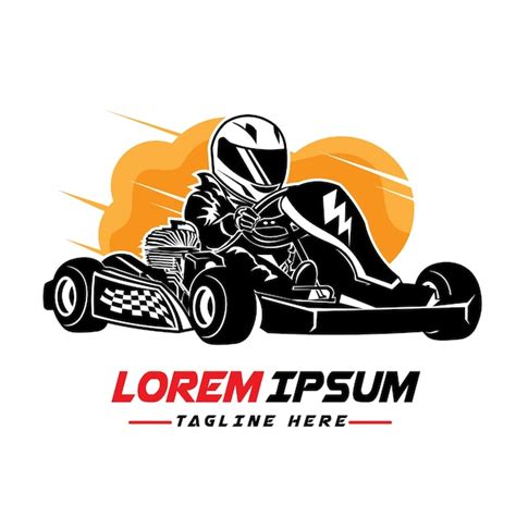 Premium Vector Go Kart Racing Logo Design