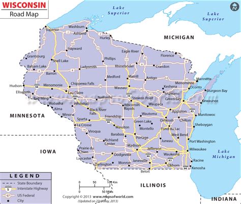 Wisconsin Road Map