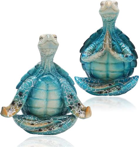 Amazon Sea Turtle Meditating Yoga Figurines Pcs Sea Turtle