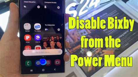 Galaxy S24 S24 Ultra How To Disable Bixby From The Power Menu YouTube