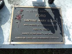 Daphne Mary Ellen Nicholson Ford 1937 2010 Mémorial Find a Grave