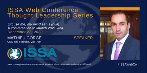 Don T Miss The Participation Of Our CEO Mathieu Gorge In The ISSA Web