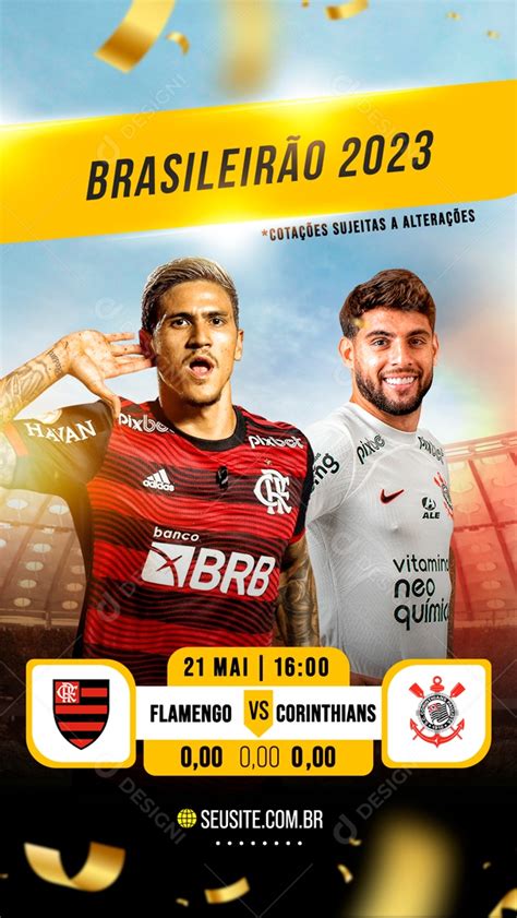 Social Media Story Futebol Flamengo Vs Corinthians Apostas Psd Edit Vel