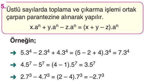 Üslü İfadeler Ve Denklemler Konu Anlatımı Soruları Çözümleri 9 Sınıf