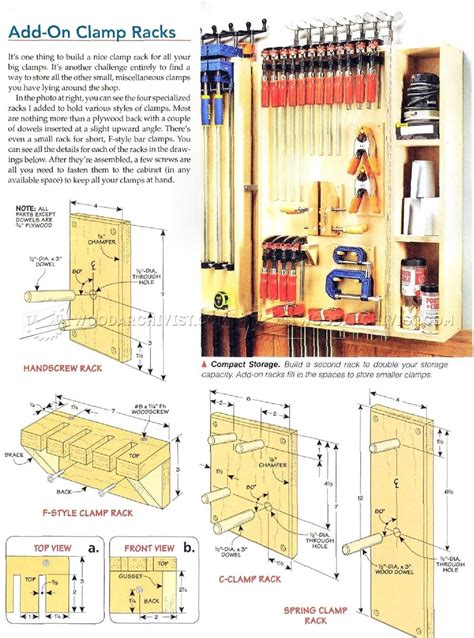 Wall Mounted Clamp Rack Plans • Woodarchivist