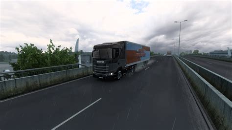 Driving Scania S In The Rain Eurotrucksimulator Youtube