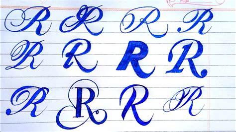 How To Write Stylish Letter R In Different Ways Alphabets R Stylish