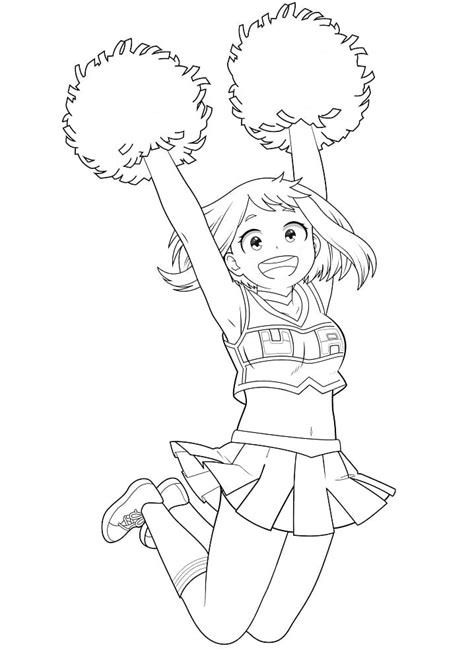 Coloriage Ochako Uraraka De My Hero Academia T L Charger Et Imprimer