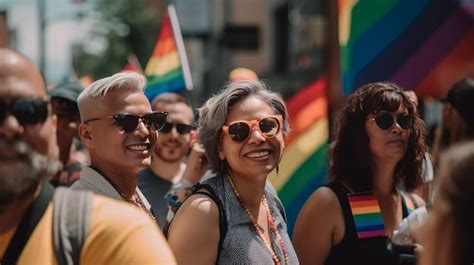 Gente Feliz En El Desfile Del Orgullo Gay Celebraci N Del Mes Del