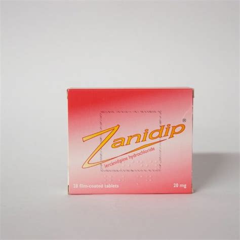 Zanidip Tablets 20mg 28 Ashtons Hospital Pharmacy Services Ltd