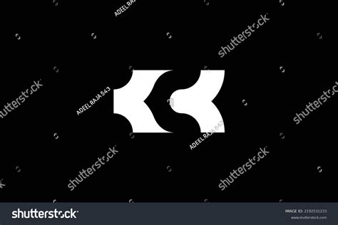kk kck abstract letters logo monogram stock vector royalty