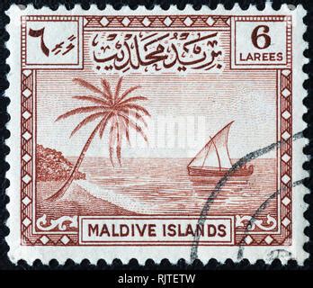 Dhow On Vintage Postage Stamp Of Ceylon Stock Photo Alamy