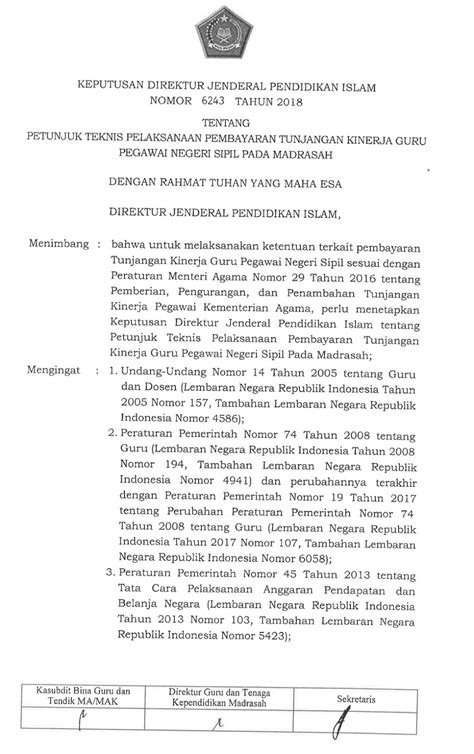 Detail Surat Edaran Tunjangan Kinerja Kementerian Agama Koleksi Nomer 50