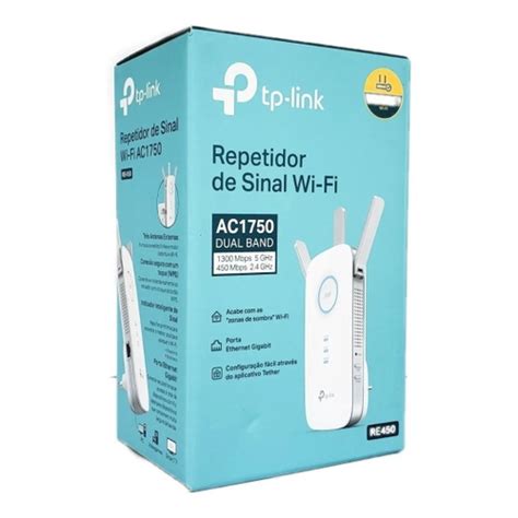 Repetidor Extensor De Alcance Tp Link RE450 AC1750 1 Porta Gigabit