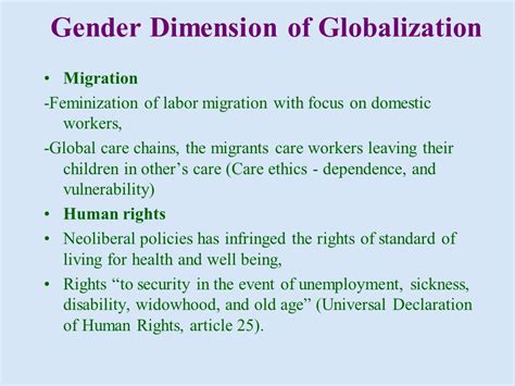 Gender And Globalization In Transnational World Fem 2109 B Gender