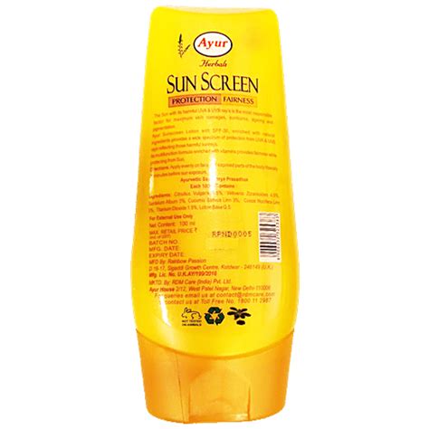 Buy Ayur Spf 30 Uva Uvb Protection Sun Screen Fairness Online At Best Price Of Rs 125 Bigbasket