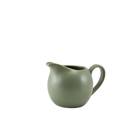 Genware Porcelain Matt Sage Jug Cl Oz Pack Of We Can Source It