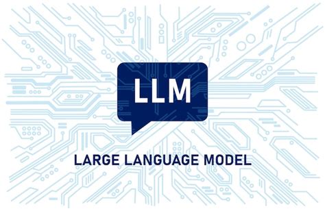 Gran modelo de lenguaje llm concepto de tecnología de inteligencia