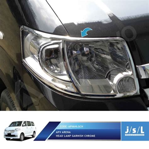 JSL Garnish List Lampu Depan APV Head Lamp Lis Garnis Chrome Lazada