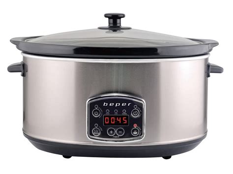 Beper BC 510 Slow Cooker Kochtopf Mit Digitalem Display