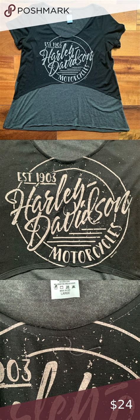 Harley Davidson top | Shirt display, Tops, Clothes design