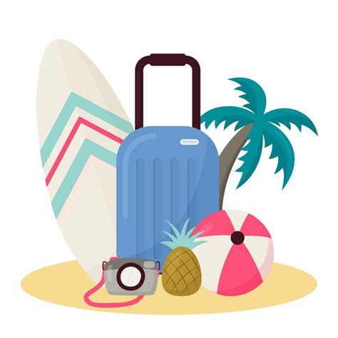 Summer Vacation Clip Art 23092462 Vector Art At Vecteezy