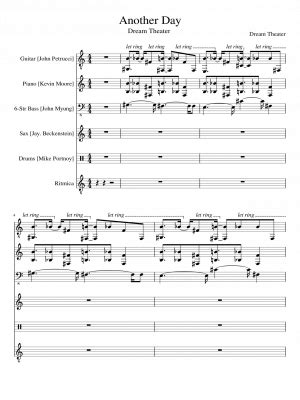 Free sheet music: Another Day- by Dream Theater, Play and Download any time