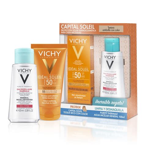 Kit Vichy Protección Solar Facial Capital Soleil Toque Seco Con Color