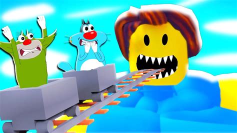 Come To Me Cart Car Ride Into Giganoob In Roblox With Oggy And