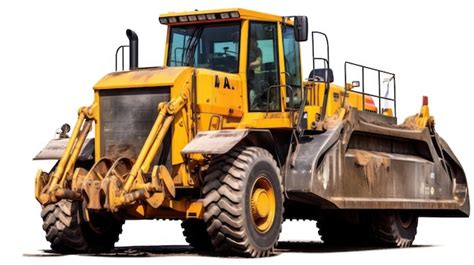 Premium AI Image A Yellow Bulldozer Is Shown In The Picture