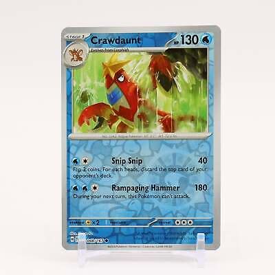 Crawdaunt Twilight Masquerade Reverse Holo Pokemon Nm Mint