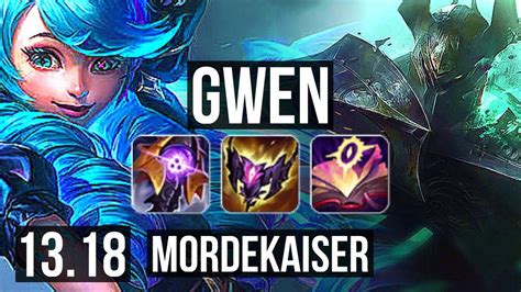 Gwen Vs Mordekaiser Top 1113 6 Solo Kills Dominating Kr