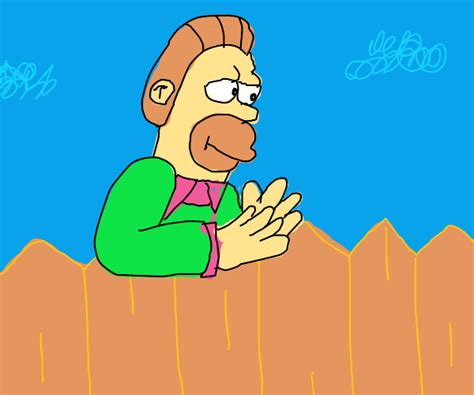 Ned Flanders And Homer Simpson Merged Drawception