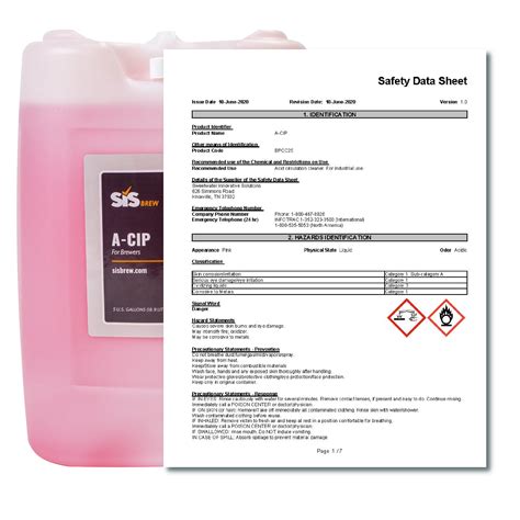 SDS Sheets | SISBrew