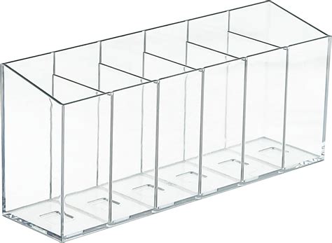 Bright Creations 7 Compartment Desktop Organizer Clear Acrylic Pen Holder 87 X 6