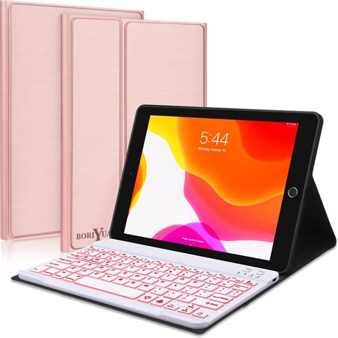 New Ipad 10 2 8th 7th Generation 2019 Keyboard Case Boriyuan 7 Colors Backlit