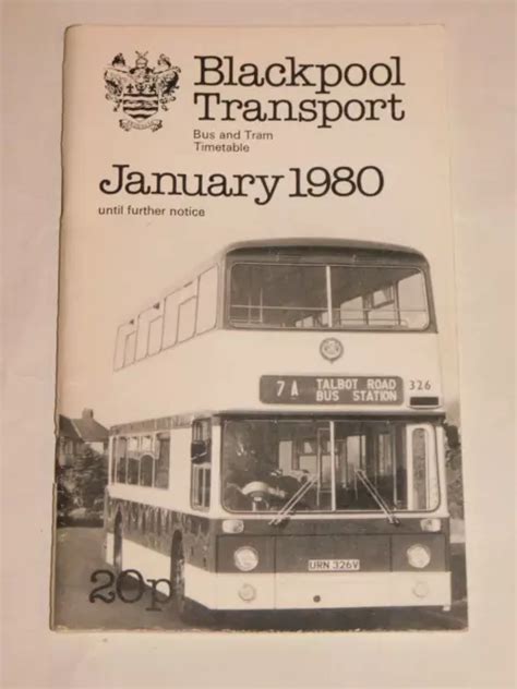 4 X BLACKPOOL TRANSPORT BUS & TRAM TIMETABLE BOOKS ALL DIFFERENT 1980 - 1985 £10.50 - PicClick UK