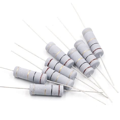 10pcs 5Watts 5W Metal Oxide Film Resistors 5 100 120 150 180 200 220