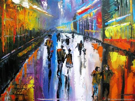 Oil Painting On Canvas Cityscape Abstract City Shop Online On Livemaster With Shipping