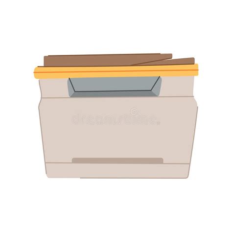 Document Printer Paper Cartoon Vector Illustration Stock Illustration