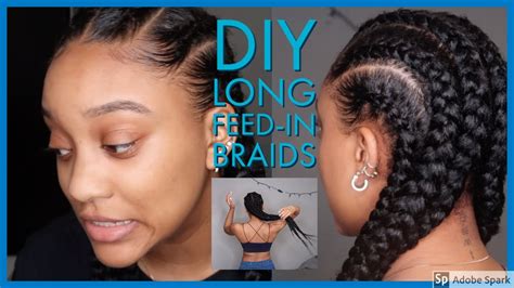 I TRIED DIY FEED IN BRAIDS TUTORIAL YouTube