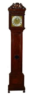 A Rare German Mahogany Table Clock Of Day Duration By Peter Behrens